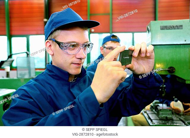 Germany, Duisburg, 22.11.2011 The company ThyssenKrupp Steel AG has the first September a total of 322 apprentices in 22 different occupations set
