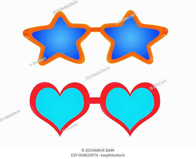 Costume glasses isolated against a white background