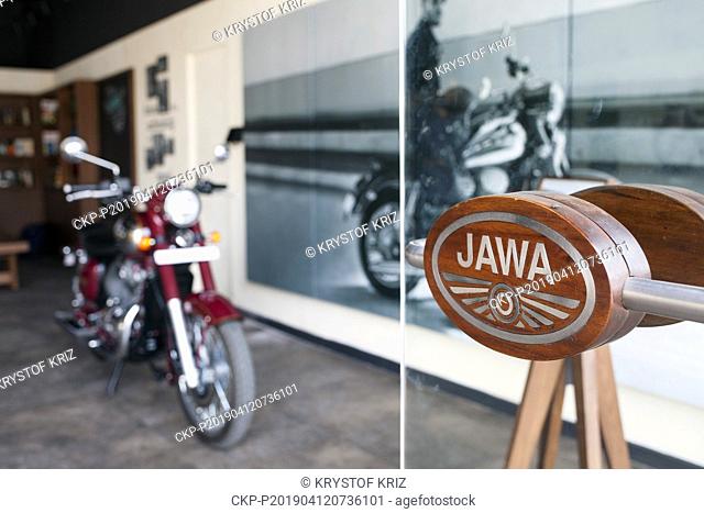 Jawa showroom in Jaipur, India on March 17, 2019. Java was founded in 1929 in former Czechoslovakia and quickly became a legendary motorbike exported worldwide