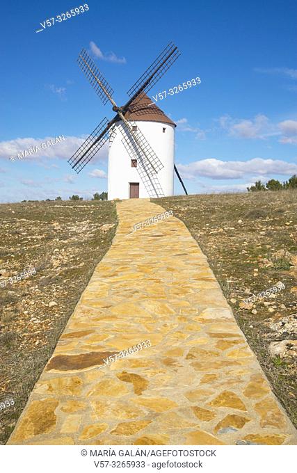 Windmill. Mota del Cuervo, Cuenca province, Castilla La Mancha, Spain