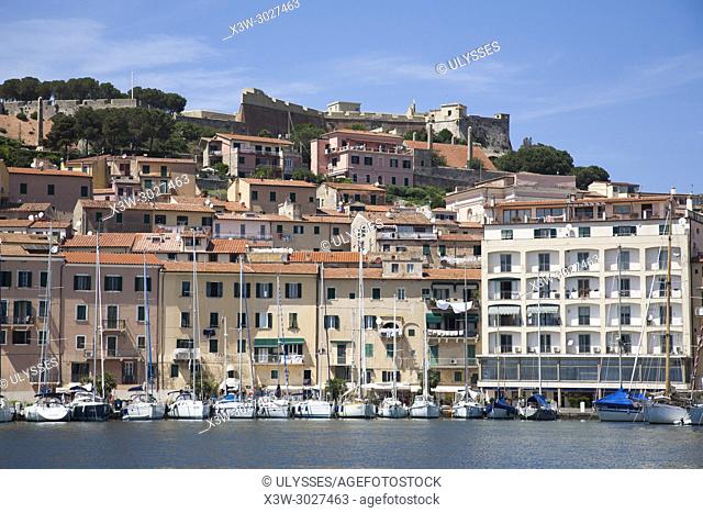 View with the Forte Stella, Portoferraio, Elba island, Tuscany, Italy, Europe