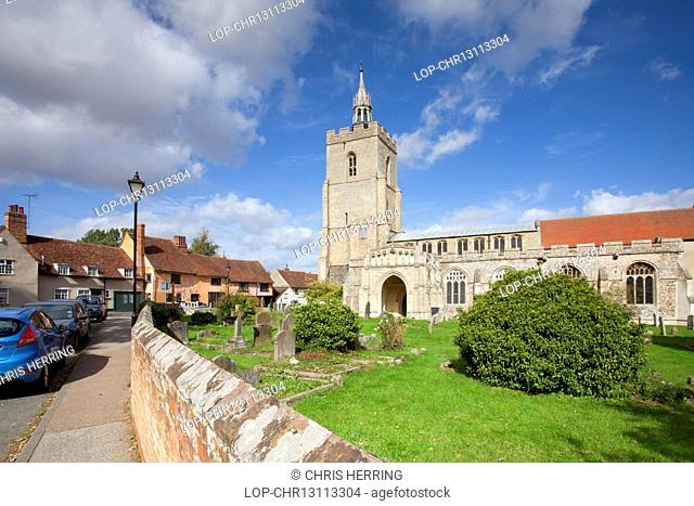 England, Suffolk, Boxford. Boxford village and church in Suffolk