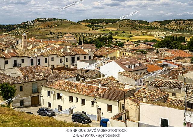 Aereal view of Chinchon village, Madrid province, Spain