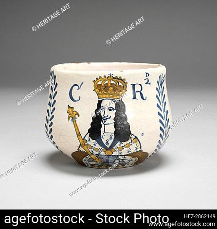 Caudle Cup, Lambeth, 1668. Creator: Unknown