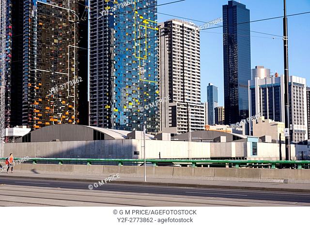 city corporate buildings from La Trobe Street, Melbourne