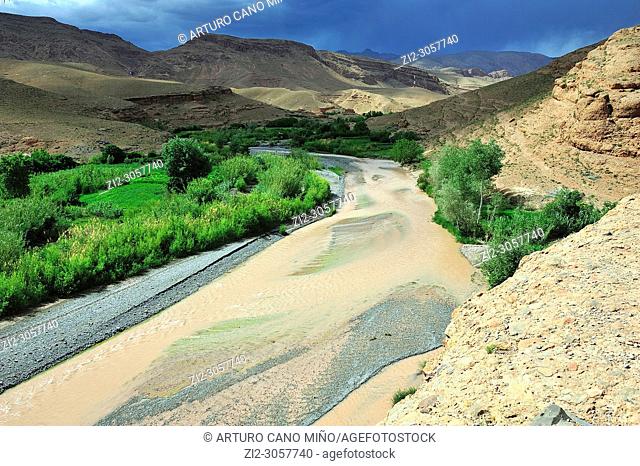 The valley of Ouzighimt.The High Atlas. Morocco