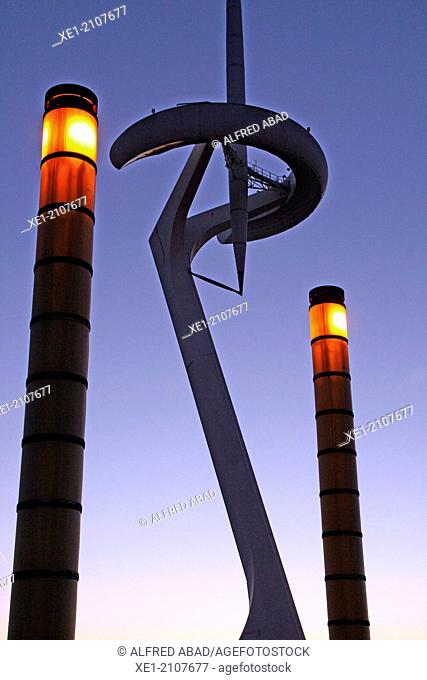 Telecommunication Tower, 1992, arch. Santiago Calatrava, Olympic Ring, Montjuic, Barcelona, Catalonia, Spain