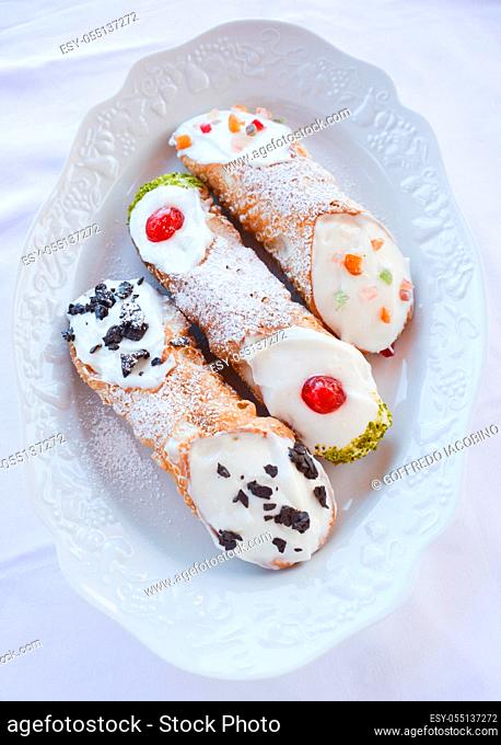 real cannoli freshly made according ancient tradition