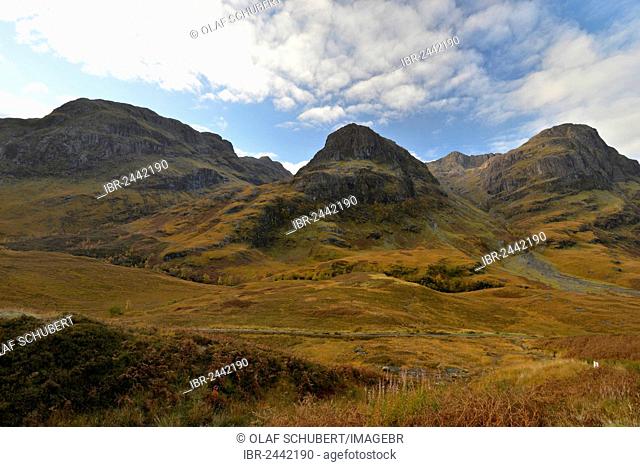 Buttresses of Bidean nam Bian, Glencoe Scottish Highlands, Scotland, United Kingdom, Europe