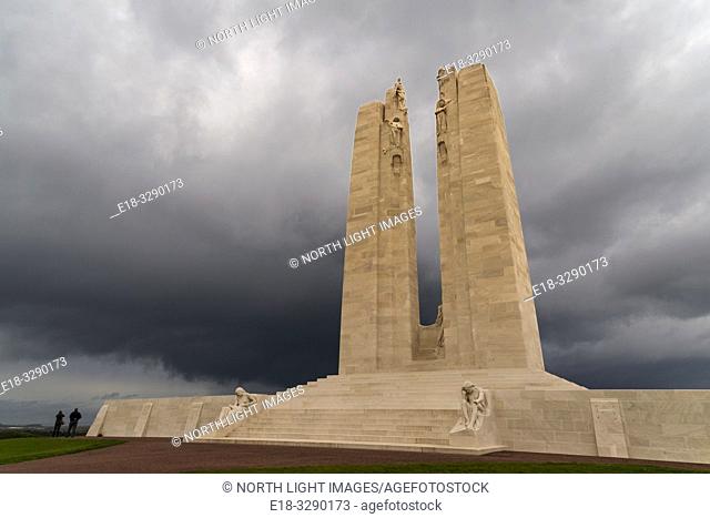France, Arras, Vimy Ridge Memorial. World War I memorial site dedicated to the memory of Canadian Expeditionary Force members killed during the First World War
