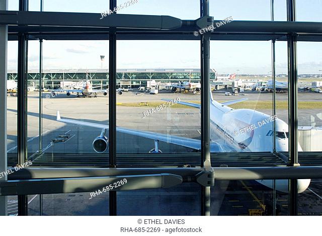 View from Terminal 5, Heathrow Airport, London, United Kingdom, Europe