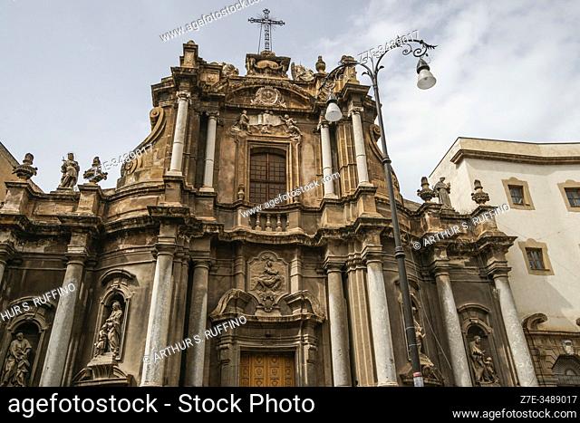 St Anne's Church of Mercy (Chiesa di Sant'Anna la Misericordia), Piazza S. Anna (St. Anne Square), Palermo, Sicily, Italy, Europe