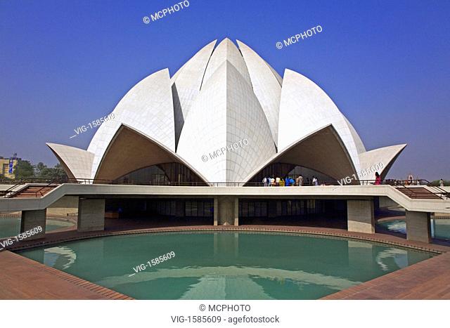 THE BAHAI HOUSE OF WORSHIP known as the LOTUS TEMPLE was completed in 1986 - NEW DELHI, INDIA - 01/01/2009