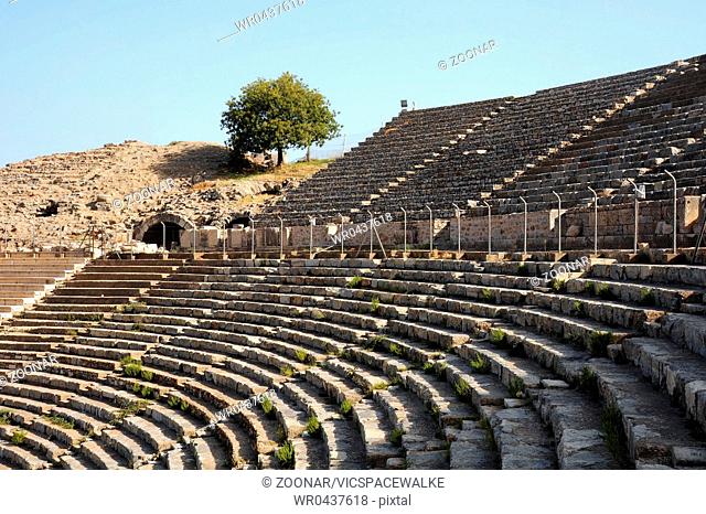 Rows of Ancient Theater in Ephesus