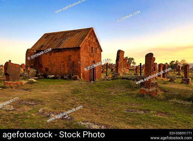 Noratus cemetery at Sevan lake, Armenia, Asia