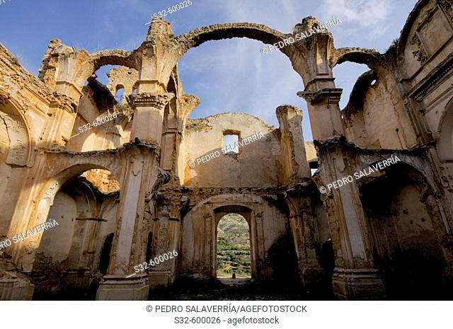 Church ruins. Cuevas de Cañart. Teruel province, Aragon, Spain