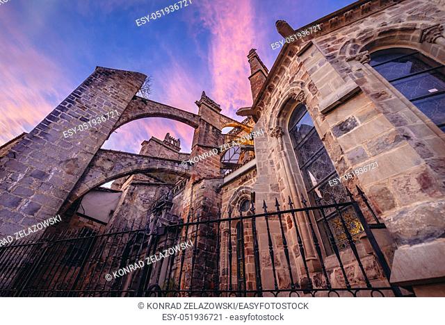 Church of Santa Maria de la Asuncion in Castro Urdiales seaport in Cantabria region of Spain