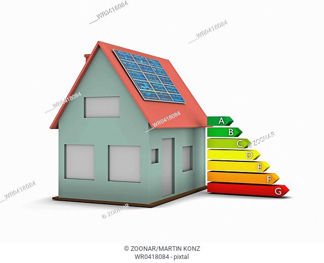 House with solar panel