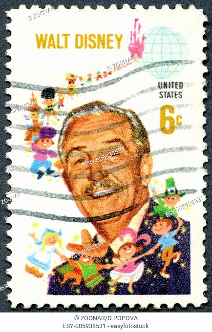 USA - 1968: shows Walt Disney and Children of the World