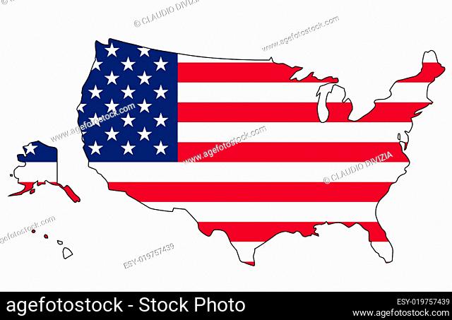 US Flag map