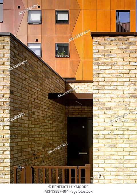 Exterior of properties in the New Kent Road residential scheme for London Quadrant Housing, south London