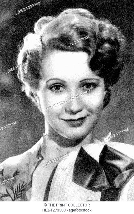 Jane Baxter, British Actress, 1934-1935. Taken from Meet the Film Stars, by Seton Margrave. (London, 1934-1935)