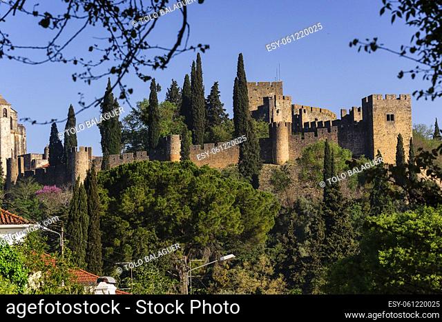 castillo templario de Tomar, año 1162, monumento nacional, Tomar, distrito de Santarem, Medio Tejo, region centro, Portugal, europa