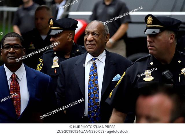 September 24, 2018 - Norristown, Pennsylvania, United States - US Entertainer Bill Cosby arrives for a scenting hearing at the Montgomery County Courthouse