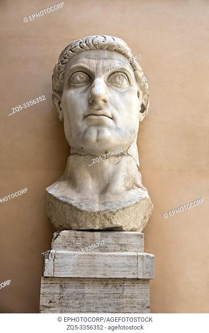 Statue of Roman Emperor Constantine the Great, Capitoline Museum, Rome