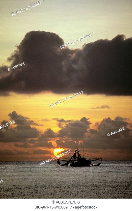 Prawn trawler off Masig, Yorke, Island Central Torres Strait Islands, Queensland, Australia