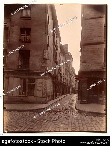 Rue Laplace and Rue Valette, Paris. Artist: Eugène Atget (French, Libourne 1857-1927 Paris); Date: 1926; Medium: Gelatin silver print; Dimensions: Image: 22 x...