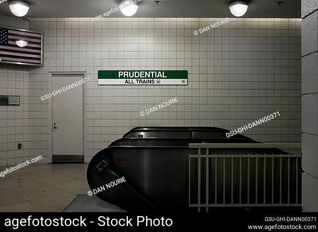 Subway Entrance, Prudential Station, Boston, Massachusetts, USA