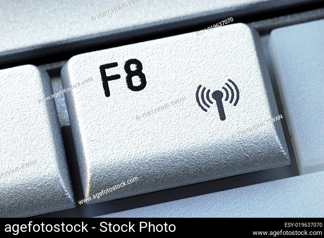 The F8 function key is also the wireless connection key