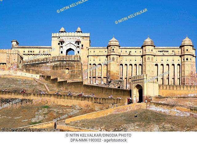 amer fort jaipur Rajasthan India Asia