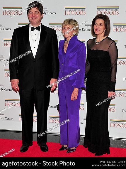 William Kennedy Smith, Jean Kennedy Smith and Victoria Reggie Kennedy arrive for the formal Artist's Dinner at the United States Department of State in...