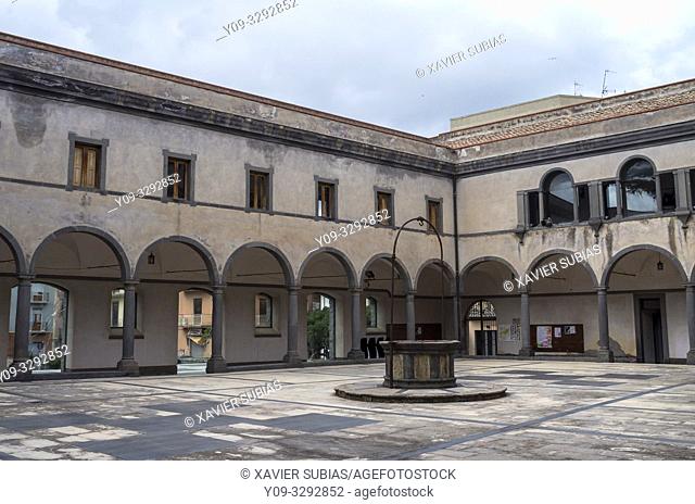 Town Hall, formerly St. Francis Monastery, Randazzo, Catania, Sicily, Italy