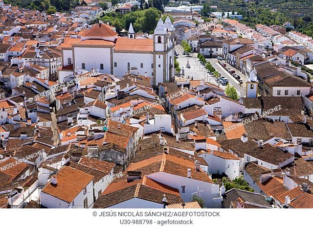 Overview from the castle of the Historic Village of Castelo de Vide, in Alentejo  Portalegre District  Portugal