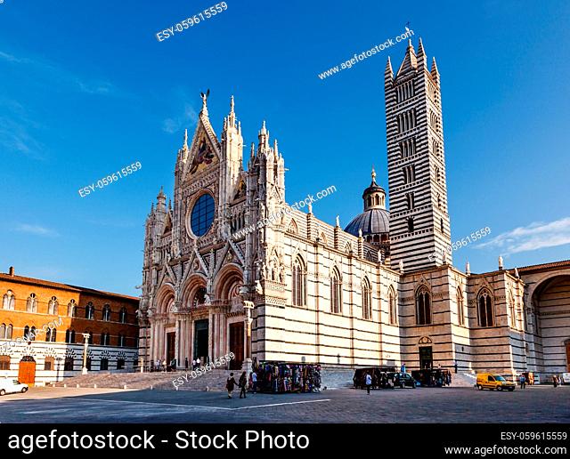 Beautiful Santa Maria Cathedral in Siena, Tuscany, Italy
