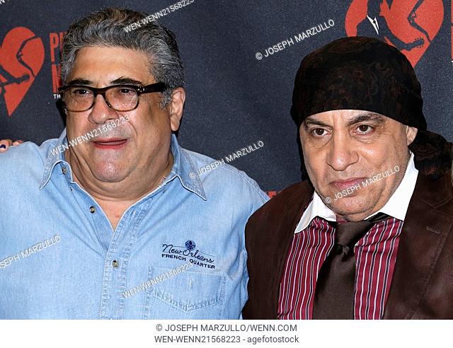 Opening night of Piece of My Heart: The Bert Berns Story at the Signature Theatre - Arrivals. Featuring: Vincent Pastore, Steven Van Zandt