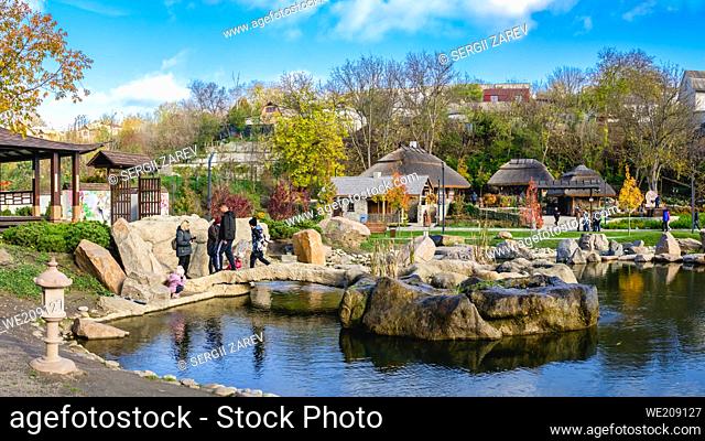 Uman, Ukraine. Fantasy park Nova Sofiyivka in Uman, Ukraine, on a sunny autumn day