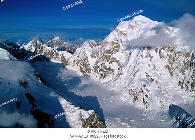Mount Hunter (14573') and Glaciers near Mt. McKinley, Denali NP, AK
