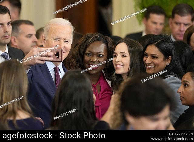 United States President Joe Biden greets guests and poses for photos after signing H.R. 4445, the “Ending Forced Arbitration of Sexual Assault and Sexual...