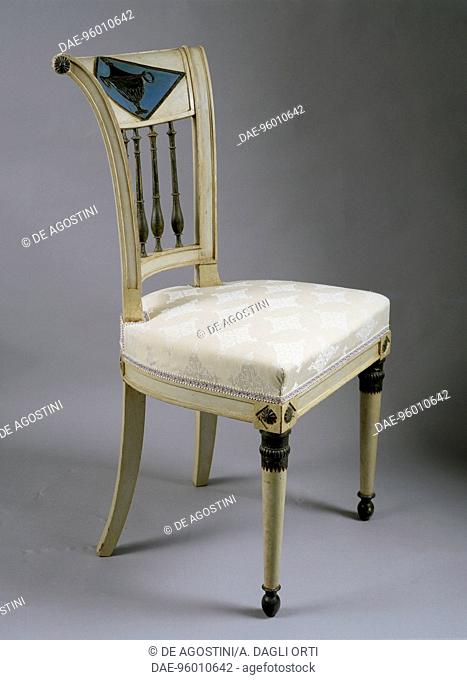 Directoire style lacquered Lucchese chairs. Italy, 18th century