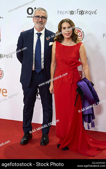 Javier Fesser, Athenea Mata attends 29th Jose Maria Forque Awards - Red Carpet at Palacio de Congresos de IFEMA on December 16, 2023 in Madrid, Spain