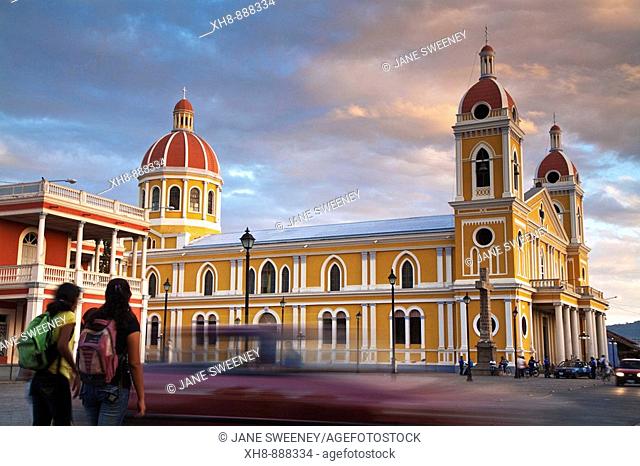 Cathedral, Parque Colon (aka Central Park), Granada, Nicaragua