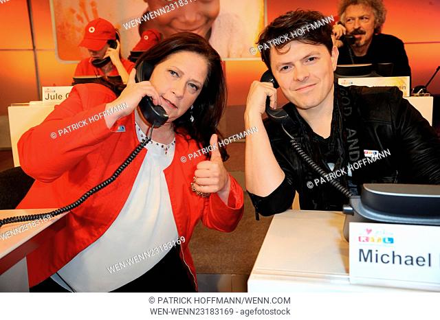RTL Spendenmarathon at MMC studios Featuring: Kathy Kelly, Michael Patrick Kelly Where: Huerth, Germany When: 19 Nov 2015 Credit: Patrick Hoffmann/WENN