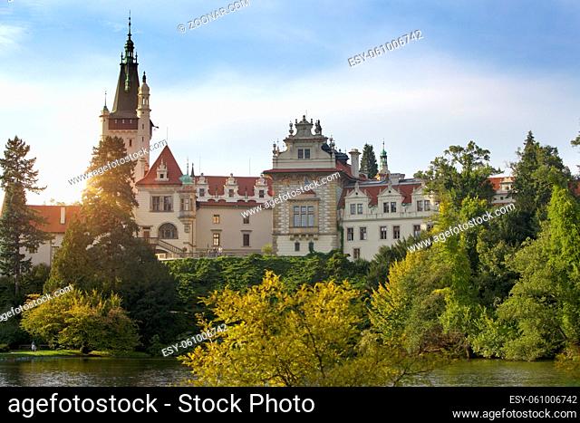 mansion XII- XVI century in Pruhonice near Prague, Czech Republic near Prague