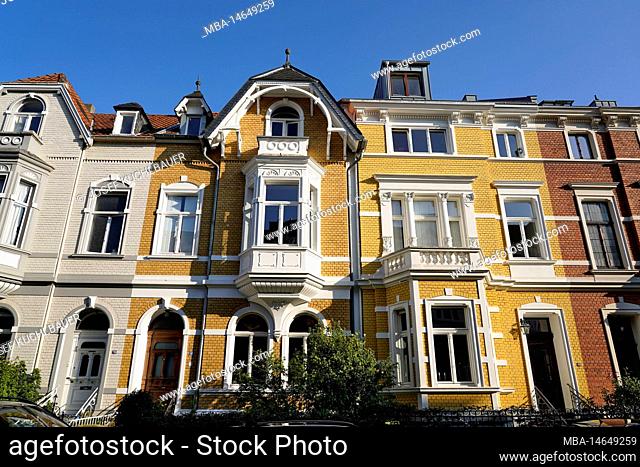 Germany, North Rhine-Westphalia, Bonn, Südstadt, town houses, burgher houses, Wilhelminian style, classicism