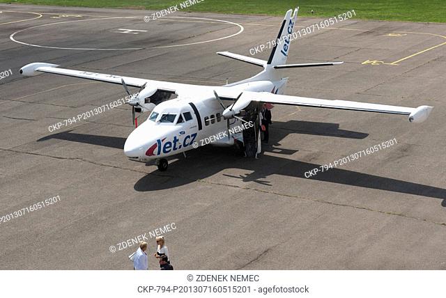 L 410 aircraft of the Aircraft Industries company is seen in Kunovice in the Uherske Hradiste region, Czech Republic, July 16, 2013