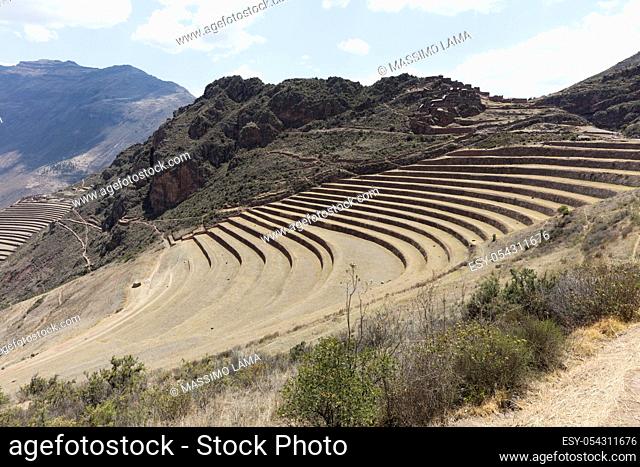 Inca circular terraces at Moray (agricultural experiment station), Peru, South America